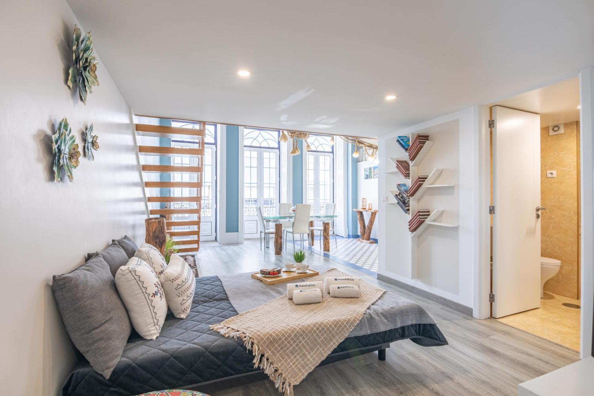 Deluxe Spacious Flats W Mezzanine By Host Wise Apartment Порто Стая снимка